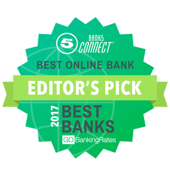 Bank5 Connect best online bank Editor's pick 2017 best banks GOBanking Rates